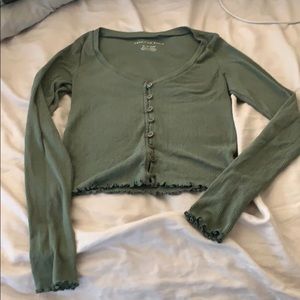 olive green XS American Eagle long sleeved top